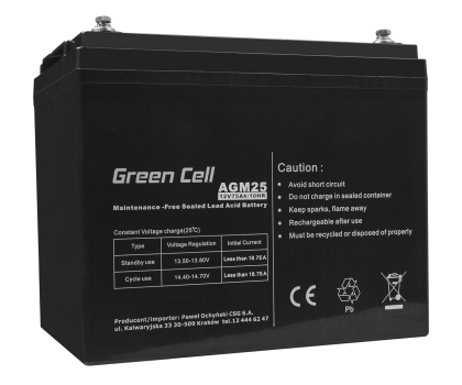 Akumulator do UPS Green Cell Akumulator AGM VRLA  12V 75Ah